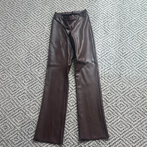 SKIMS Chocolate Faux Leather Flare Pants